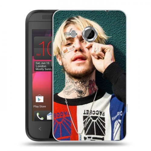 Дизайнерский пластиковый чехол для HTC Desire 200  Lil Peep