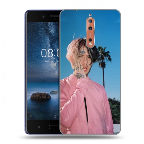 Дизайнерский пластиковый чехол для Nokia 8  Lil Peep