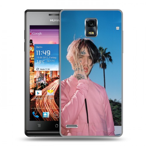 Дизайнерский пластиковый чехол для Huawei Ascend P1  Lil Peep