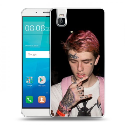 Дизайнерский пластиковый чехол для Huawei ShotX  Lil Peep