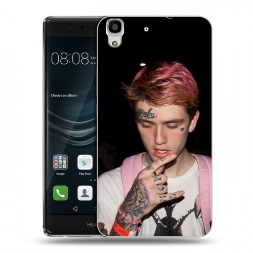 Дизайнерский пластиковый чехол для Huawei Y6II  Lil Peep