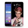 Дизайнерский пластиковый чехол для Huawei Y3 (2017)  Lil Peep