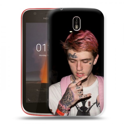 Дизайнерский пластиковый чехол для Nokia 1  Lil Peep