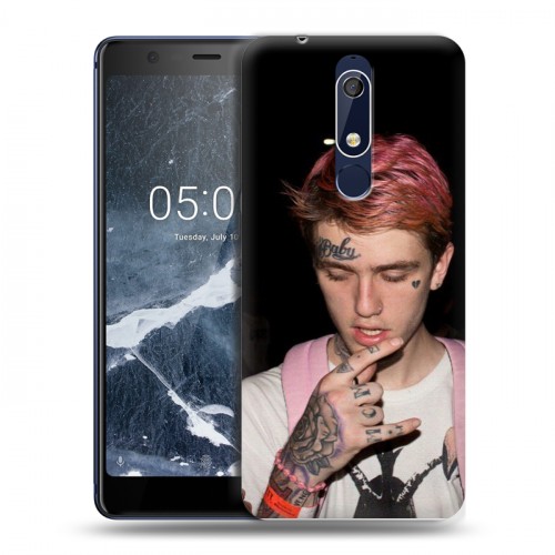 Дизайнерский пластиковый чехол для Nokia 5.1  Lil Peep