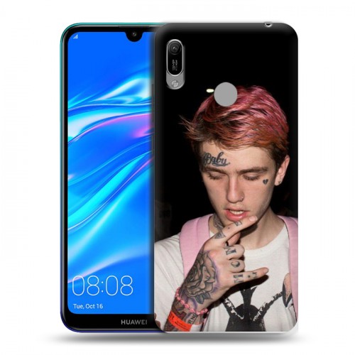 Дизайнерский пластиковый чехол для Huawei Y6 (2019)  Lil Peep