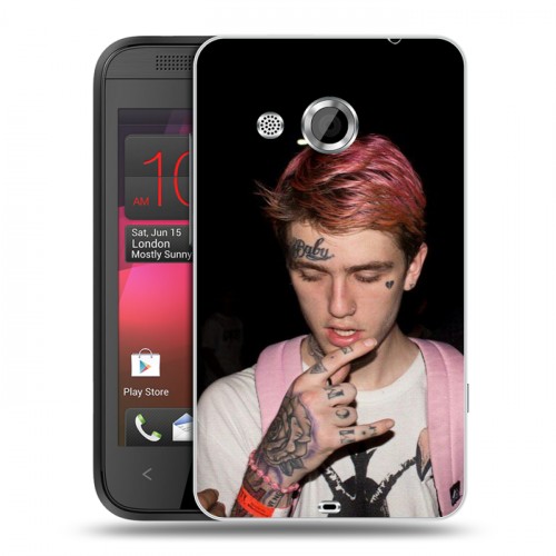 Дизайнерский пластиковый чехол для HTC Desire 200  Lil Peep