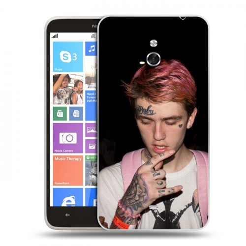 Дизайнерский пластиковый чехол для Nokia Lumia 1320  Lil Peep