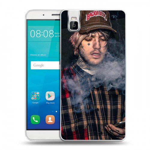 Дизайнерский пластиковый чехол для Huawei ShotX  Lil Peep