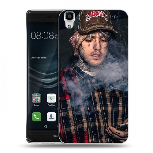 Дизайнерский пластиковый чехол для Huawei Y6II  Lil Peep