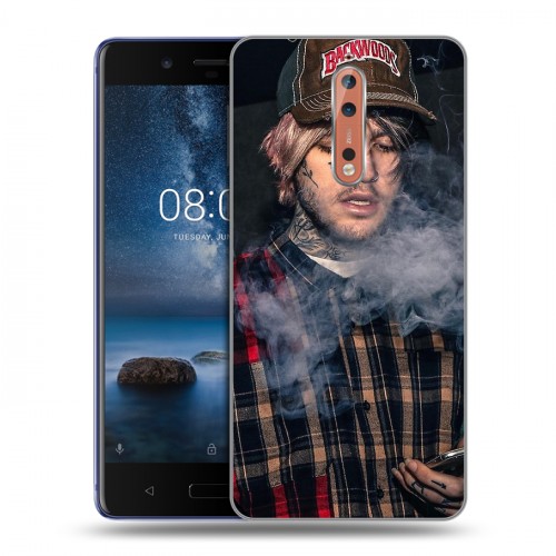 Дизайнерский пластиковый чехол для Nokia 8  Lil Peep