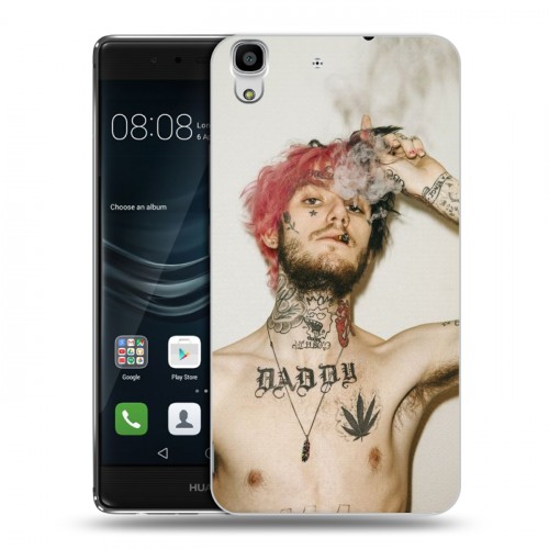 Дизайнерский пластиковый чехол для Huawei Y6II  Lil Peep