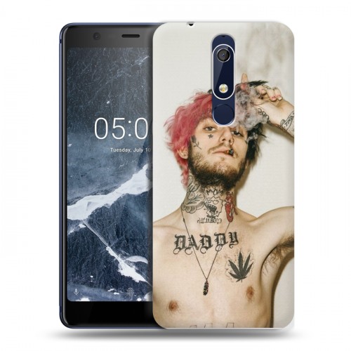 Дизайнерский пластиковый чехол для Nokia 5.1  Lil Peep