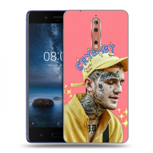 Дизайнерский пластиковый чехол для Nokia 8  Lil Peep