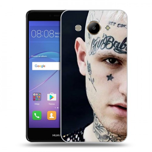 Дизайнерский пластиковый чехол для Huawei Y3 (2017) Lil Peep