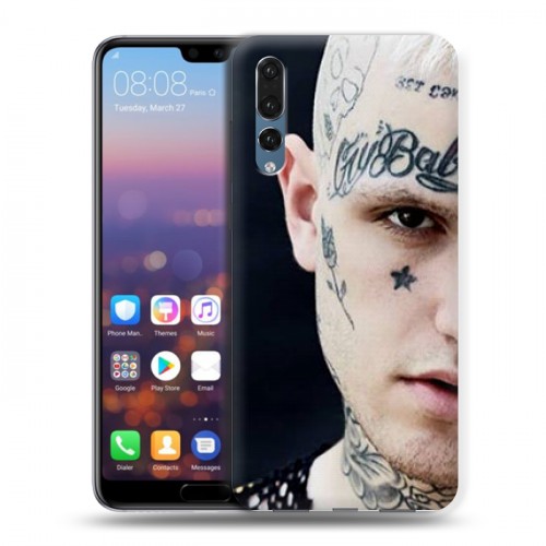 Дизайнерский силиконовый с усиленными углами чехол для Huawei P20 Pro Lil Peep