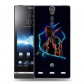 Дизайнерский пластиковый чехол для Sony Xperia S Неоновые супергерои