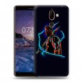 Дизайнерский пластиковый чехол для Nokia 7 Plus Неоновые супергерои