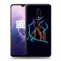 Дизайнерский пластиковый чехол для OnePlus 7 Неоновые супергерои