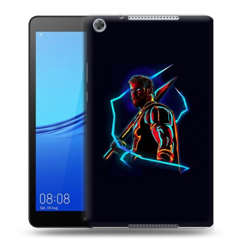 Дизайнерский силиконовый чехол для Huawei MediaPad M5 lite 8 Неоновые супергерои