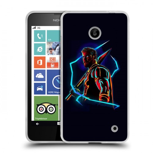 Дизайнерский пластиковый чехол для Nokia Lumia 630/635 Неоновые супергерои