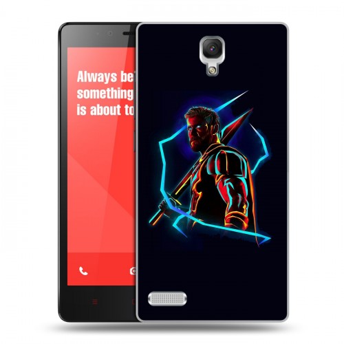 Дизайнерский пластиковый чехол для Xiaomi RedMi Note Неоновые супергерои