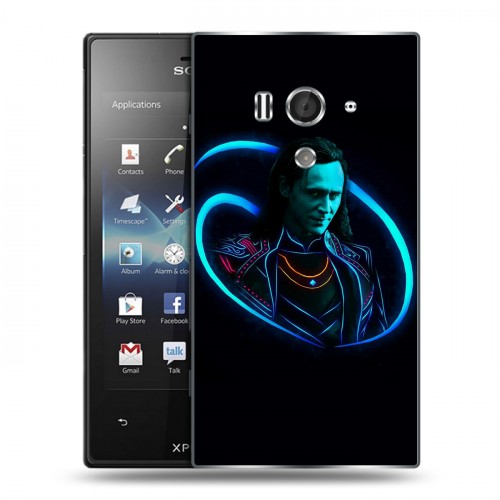 Дизайнерский пластиковый чехол для Sony Xperia acro S Неоновые супергерои