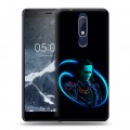 Дизайнерский пластиковый чехол для Nokia 5.1 Неоновые супергерои