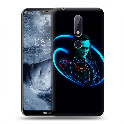 Дизайнерский пластиковый чехол для Nokia 6.1 Plus Неоновые супергерои