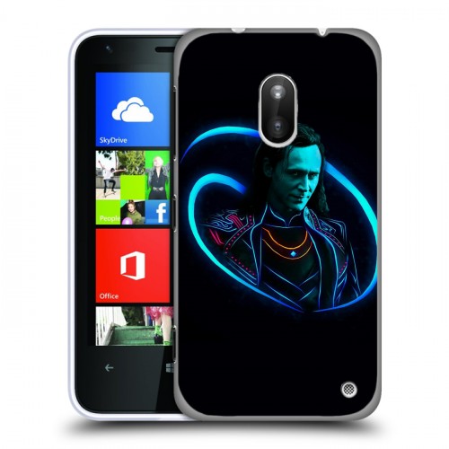 Дизайнерский пластиковый чехол для Nokia Lumia 620 Неоновые супергерои