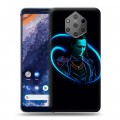 Дизайнерский силиконовый чехол для Nokia 9 PureView Неоновые супергерои