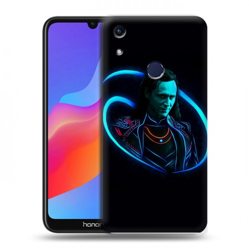 Дизайнерский пластиковый чехол для Huawei Honor 8A Неоновые супергерои
