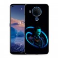 Дизайнерский силиконовый чехол для Nokia 5.4 Неоновые супергерои