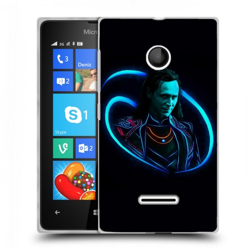 Дизайнерский пластиковый чехол для Microsoft Lumia 435 Неоновые супергерои