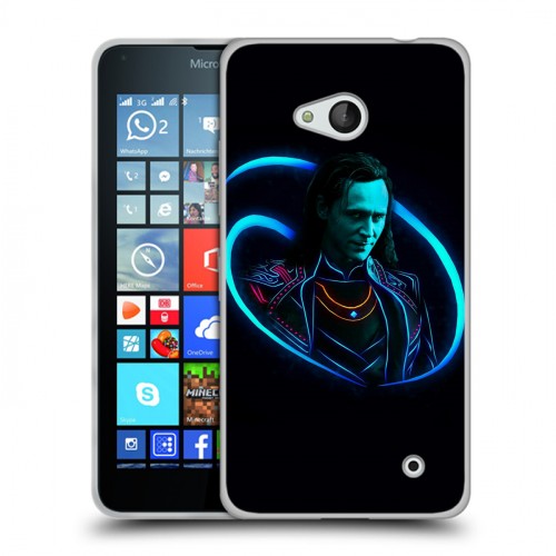 Дизайнерский пластиковый чехол для Microsoft Lumia 640 Неоновые супергерои