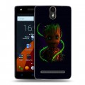 Дизайнерский силиконовый чехол для Wileyfox Storm Неоновые супергерои