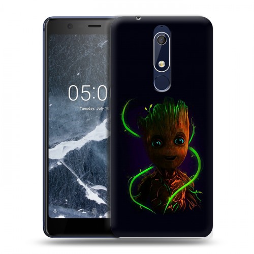 Дизайнерский пластиковый чехол для Nokia 5.1 Неоновые супергерои