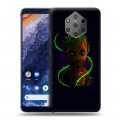 Дизайнерский силиконовый чехол для Nokia 9 PureView Неоновые супергерои