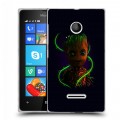 Дизайнерский пластиковый чехол для Microsoft Lumia 435 Неоновые супергерои