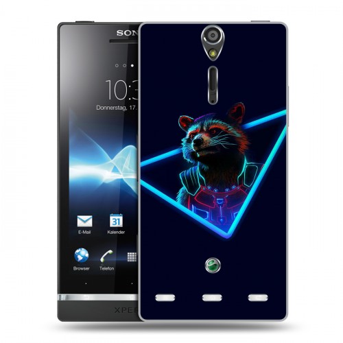 Дизайнерский пластиковый чехол для Sony Xperia S Неоновые супергерои