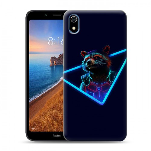 Дизайнерский силиконовый чехол для Xiaomi RedMi 7A Неоновые супергерои