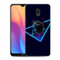 Дизайнерский силиконовый с усиленными углами чехол для Xiaomi RedMi 8A Неоновые супергерои