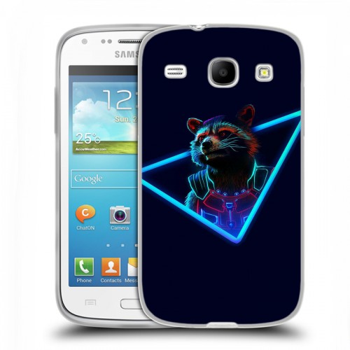 Дизайнерский силиконовый чехол для Samsung Galaxy Core Неоновые супергерои