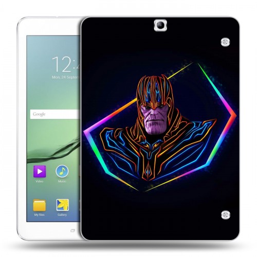 Дизайнерский силиконовый чехол для Samsung Galaxy Tab S2 9.7 Неоновые супергерои