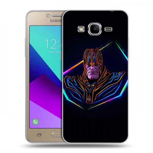 Дизайнерский силиконовый с усиленными углами чехол для Samsung Galaxy J2 Prime Неоновые супергерои