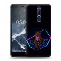 Дизайнерский пластиковый чехол для Nokia 5.1 Неоновые супергерои