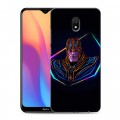 Дизайнерский силиконовый с усиленными углами чехол для Xiaomi RedMi 8A Неоновые супергерои