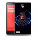 Дизайнерский пластиковый чехол для Xiaomi RedMi Note Неоновые супергерои