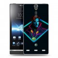 Дизайнерский пластиковый чехол для Sony Xperia S Неоновые супергерои