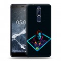 Дизайнерский пластиковый чехол для Nokia 5.1 Неоновые супергерои