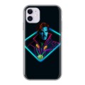 Дизайнерский силиконовый чехол для Iphone 11 Неоновые супергерои